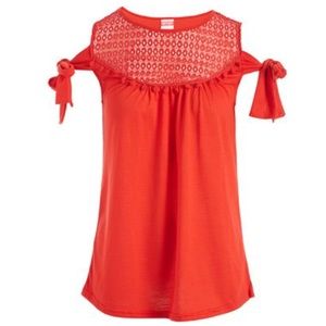 Red tank top-tie in back-Size S-NWT